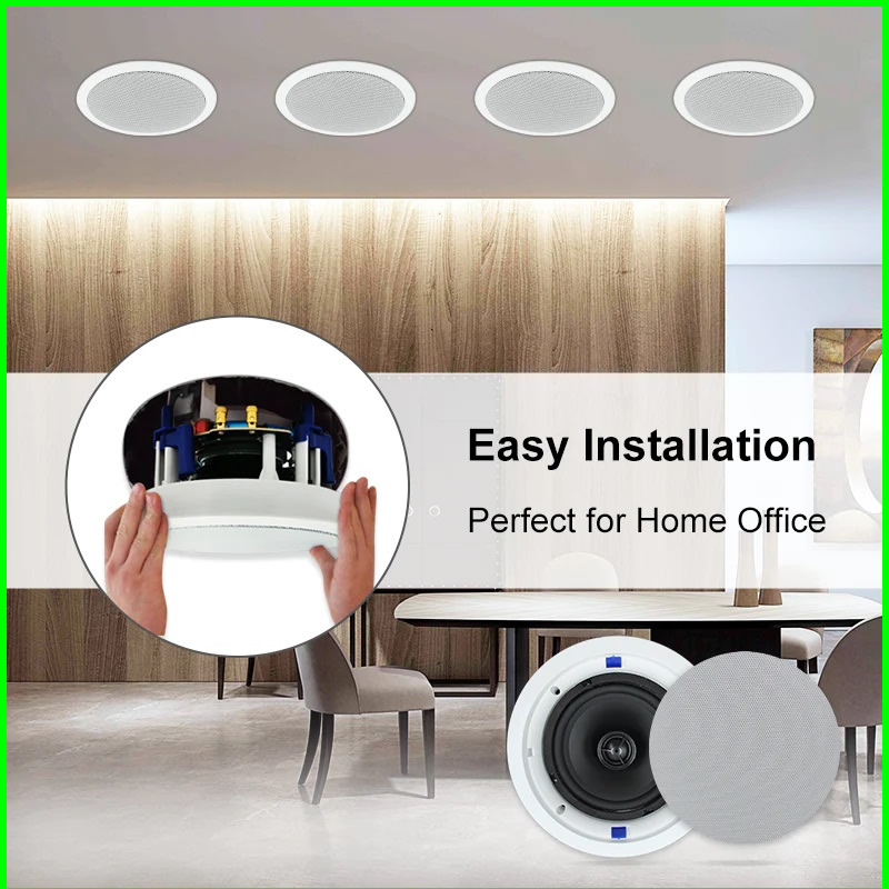 6.5 inch Bluetooth ceiling speakers installed in a room