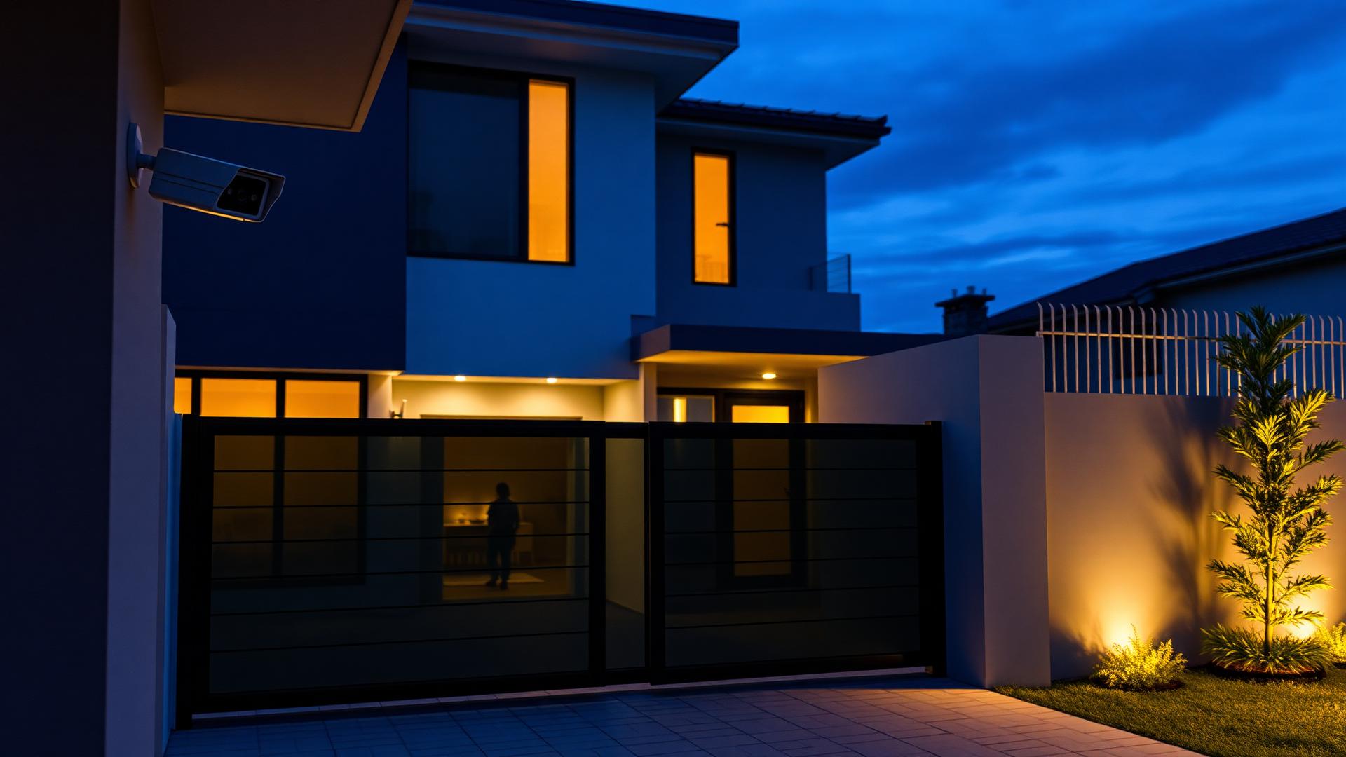 Smart home security installation with CCTV camera, automatic gate and electric fence in Nigeria